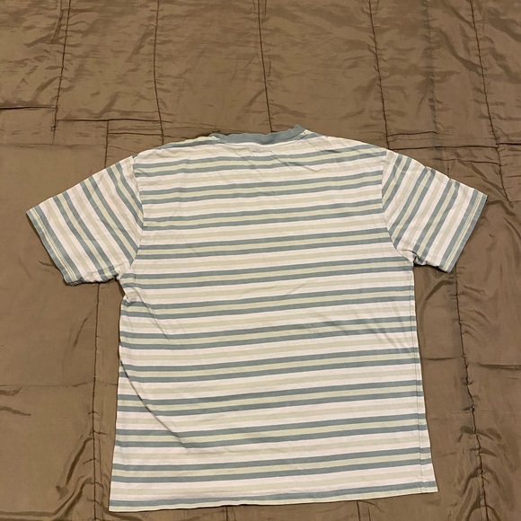 Stripped Guess Embroidered Logo Shirt  Los Angeles Medium - Picture 2 of 7